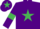Silk - Purple, Emerald Green star, armlets and star on cap