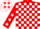 Silk - Red and White check, Red sleeves, White stars