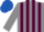 Silk - Grey and Maroon stripes, Royal Blue cap