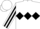 Silk - White, Black triple diamond, striped sleeves, White cap