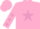 Silk - PINK, mauve star, mauve stars on sleeves, pink cap