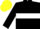 Silk - Black, White hoop, Yellow cap