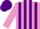 Silk - Mauve and Purple stripes, Mauve sleeves, Purple cap