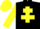 Silk - BLACK, yellow cross of lorraine & sleeves, yellow cap