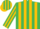 Silk - Emerald Green and Gold stripes