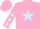 Silk - PINK, light blue star, light blue stars on sleeves, pink cap