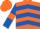 Silk - Orange, Royal Blue chevrons, Royal Blue sleeves, Orange armlets, Orange cap