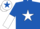 Silk - ROYAL BLUE, white star, halved sleeves, white cap, royal blue star