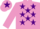 Silk - Mauve, Purple stars, Mauve sleeves, Mauve cap, Purple star