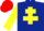 Silk - Dark Blue, Yellow Cross of Lorraine and sleeves, Red cap
