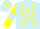 Silk - Light Blue, Yellow stars, Yellow sleeves, Light Blue armlets, Light Blue cap, Yellow star