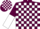 Silk - Maroon and White check, halved sleeves