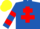 Silk - Royal Blue, Red Cross of Lorraine, hooped sleeves, Yellow cap