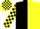 Silk - Black and Yellow (halved), checked sleeves and cap