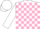 Silk - White and Pink check, White sleeves and cap