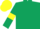 Silk - Dark green, yellow armlets, yellow cap