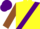 Silk - YELLOW, purple sash, brown sleeves, purple cap