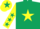 Silk - Dark Green, Yellow star, Yellow sleeves, Dark Green stars, Yellow cap, Dark Green star