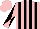 Silk - PINK and BLACK stripes, diabolo on sleeves