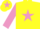 Silk - Yellow, Mauve star, sleeves and star on cap
