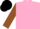 Silk - Pink, Brown sleeves, Black cap