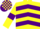 Silk - Yellow, Purple chevrons, Yellow sleeves, Purple armlets, check cap