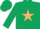 Silk - Dark Green, Beige star
