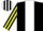 Silk - Black, White stripe, Black and Yellow striped sleeves, Black and White striped cap