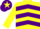 Silk - Yellow and Purple chevrons, Yellow sleeves, Purple cap, Yellow star