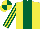 Silk - Yellow, Dark Green stripe, striped sleeves, quartered cap