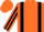 Silk - Orange, Black braces, striped sleeves