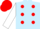 Silk - Light Blue, Red spots, White sleeves, Red cap