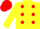 Silk - YELLOW, red spots, red cap
