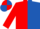 Silk - Red and Royal Blue (halved), Red sleeves, quartered cap