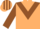 Silk - Beige, Brown chevron and sleeves, striped cap
