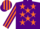 Silk - Purple, orange stars, striped sleeves and cap