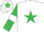 Silk - White, Emerald Green star, Emerald Green sleeves, White armlets, White cap, Emerald Green star