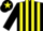 Silk - BLACK & YELLOW STRIPES, yellow star on cap