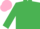 Silk - EMERALD GREEN, pink cap