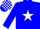 Silk - Blue, White star of David, Blue and White, check cap