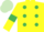 Silk - Yellow, Emerald Green spots and armlets, Light Green cap