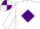 Silk - WHITE, purple diamond, quartered cap
