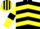 Silk - Black and Yellow chevrons, Yellow sleeves, Black armlets, Black and Yellow striped cap