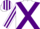 Silk - White, purple cross belts, striped sleeves and cap
