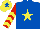 Silk - Royal Blue, Yellow star, Red and Yellow chevrons on sleeves, Yellow cap, Royal Blue star