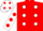 Silk - RED, white spots, white sleeves, red spots, white cap, red spots