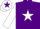 Silk - PURPLE, white star & sleeves, white cap, purple star