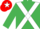 Silk - EMERALD GREEN, white cross belts, red cap, white star