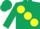 Silk - Dark Green, large Yellow spots