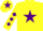 Silk - Yellow, Purple star, diamonds on sleeves and star on cap